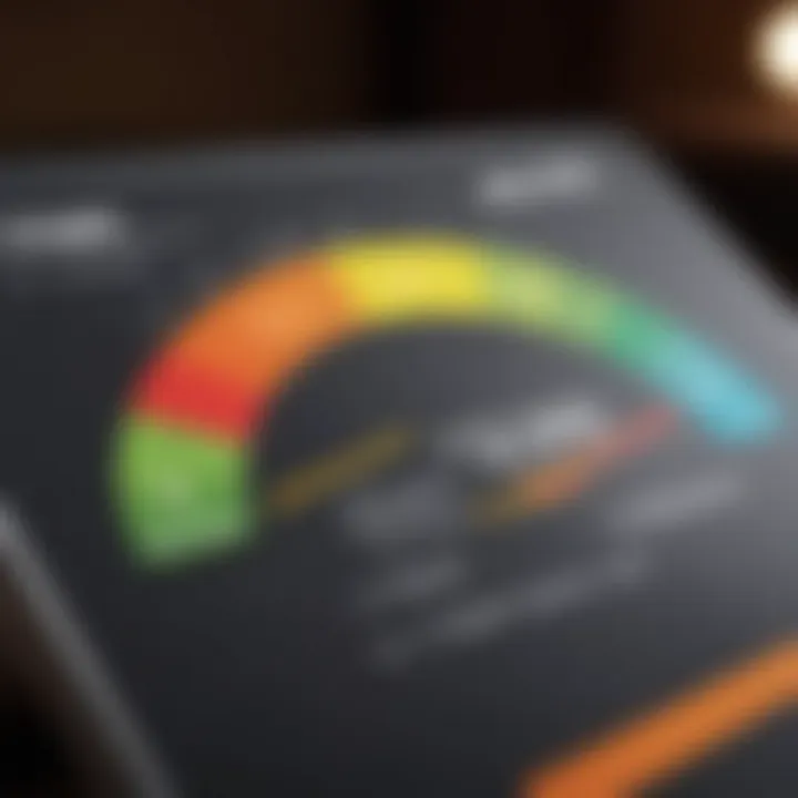 A graph depicting improvement in credit score over time