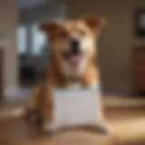 A happy dog with a pet insurance policy document