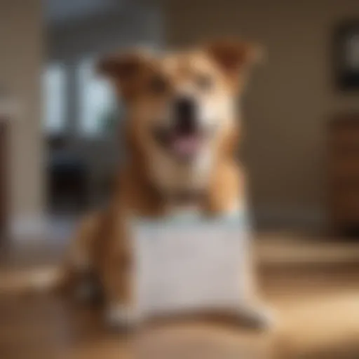 A happy dog with a pet insurance policy document