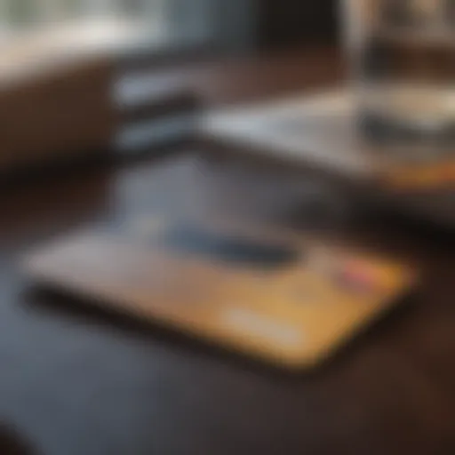 Elegant credit card resting on a modern desk