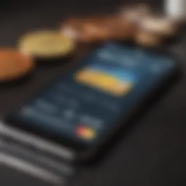 Close-up of a smartphone displaying a credit rewards app