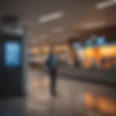 A traveler enjoying expedited security screening at the airport