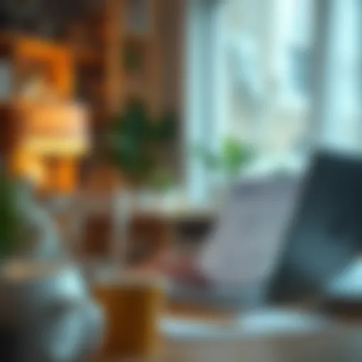 A student reviewing their credit report with a laptop