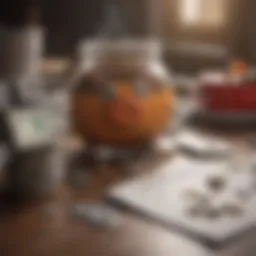 Visual representation of budgeting tools