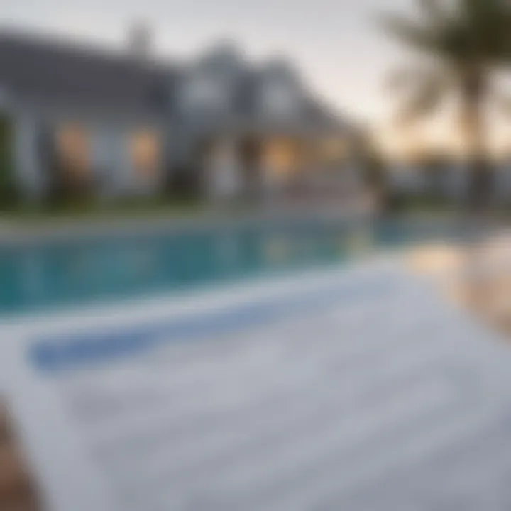 A close-up of a homeowners insurance policy document