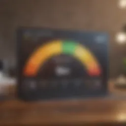 Visual representation of credit scores and loans