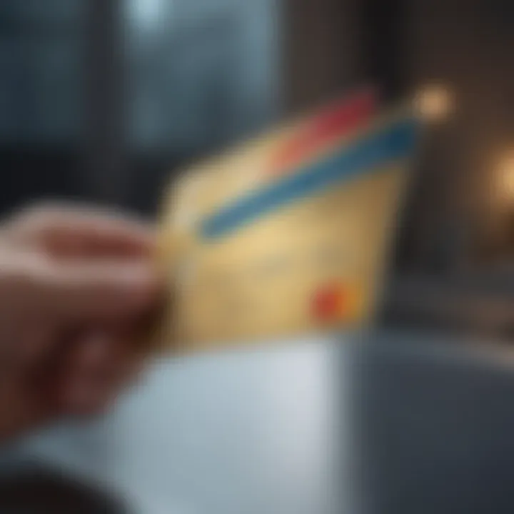 Conceptual illustration of credit card to bank account transfer