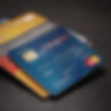 Visual representation of different types of credit cards and their APRs