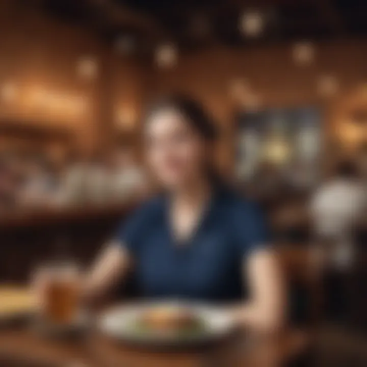 Traveler enjoying meals at a foreign restaurant with USAA credit card