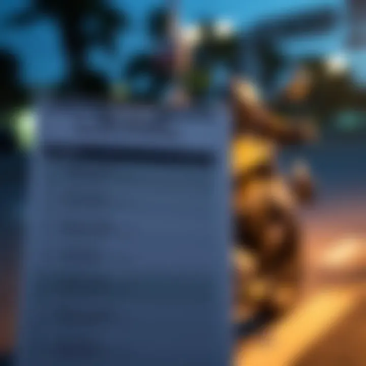 Checklist for assessing motorcycle insurance providers