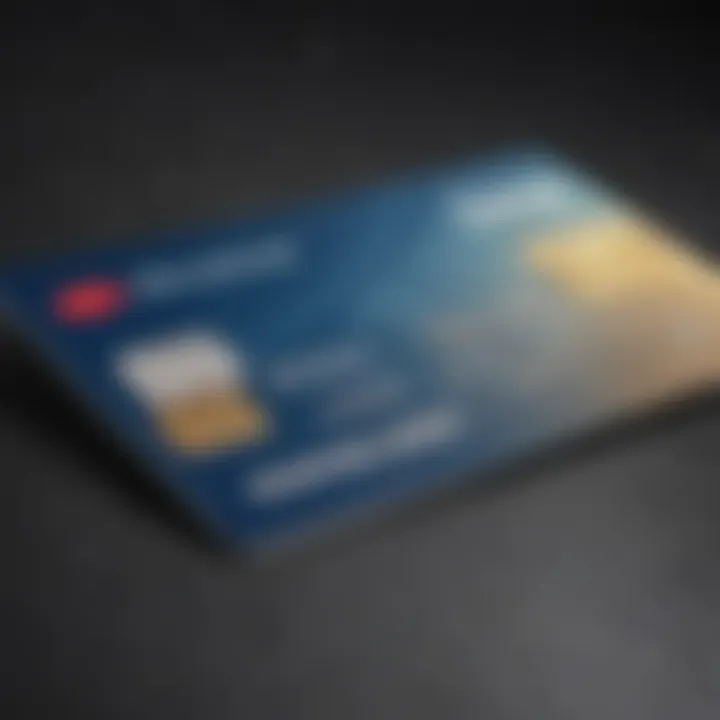 A close-up of a credit card with rewards points being highlighted.