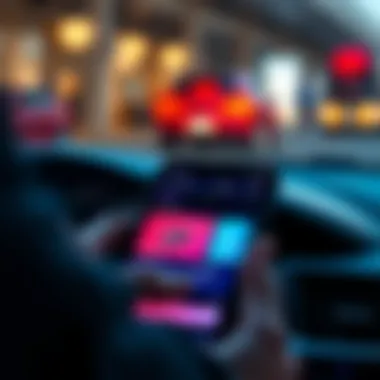 A digital interface showcasing car insurance options on a smartphone