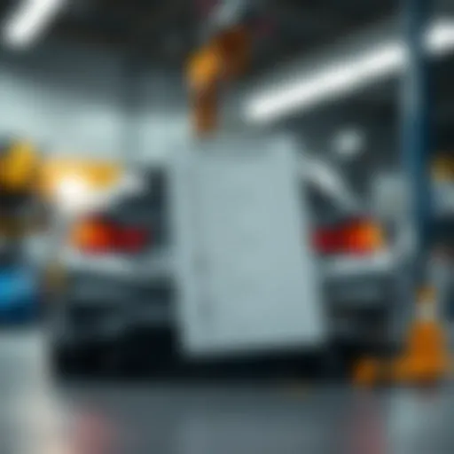 Illustration of car maintenance checklist