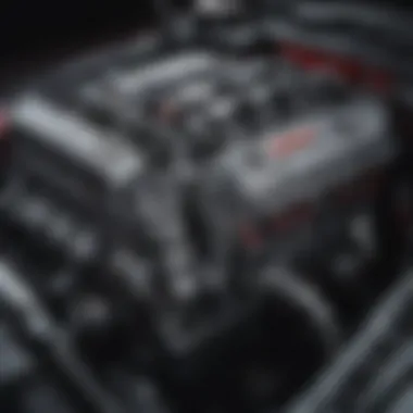 Detailed view of Nissan GTR's engine showcasing performance