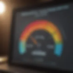 Graph showing credit score progression over time