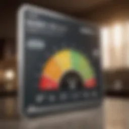 Credit score chart illustrating various ranges