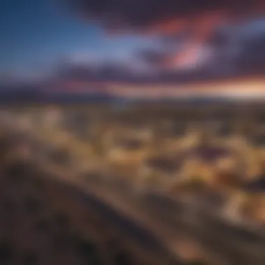 A scenic view of Las Vegas with homes reflecting the local real estate market