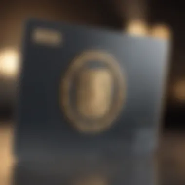 A sophisticated credit card with a high limit emblem