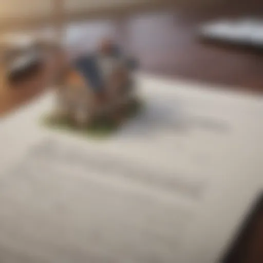 A detailed view of a home insurance policy document highlighting critical sections.