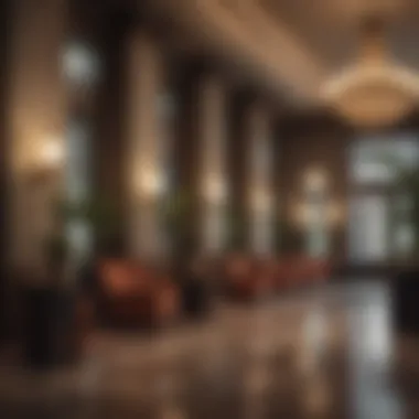 Elegance in Hospitality A luxurious hotel lobby showcasing elegance and comfort