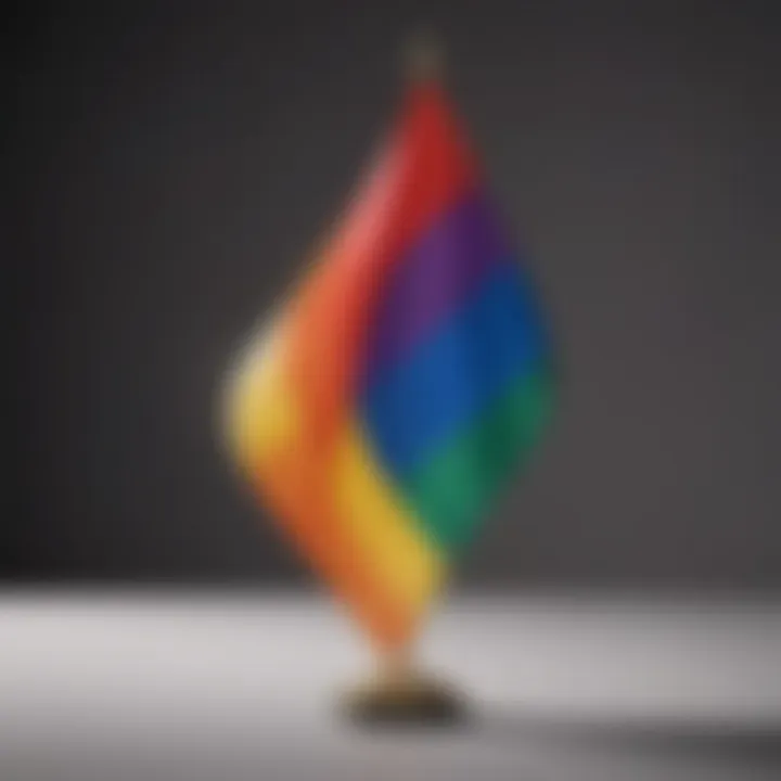 A vibrant rainbow flag symbolizing diversity and inclusion