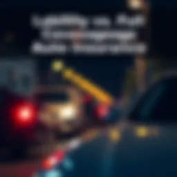 Visual comparison of liability and full coverage auto insurance