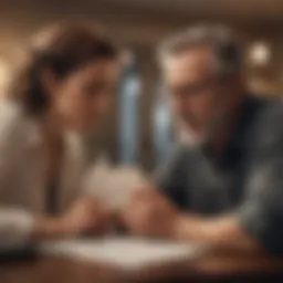 A thoughtful couple reviewing their financial plans together