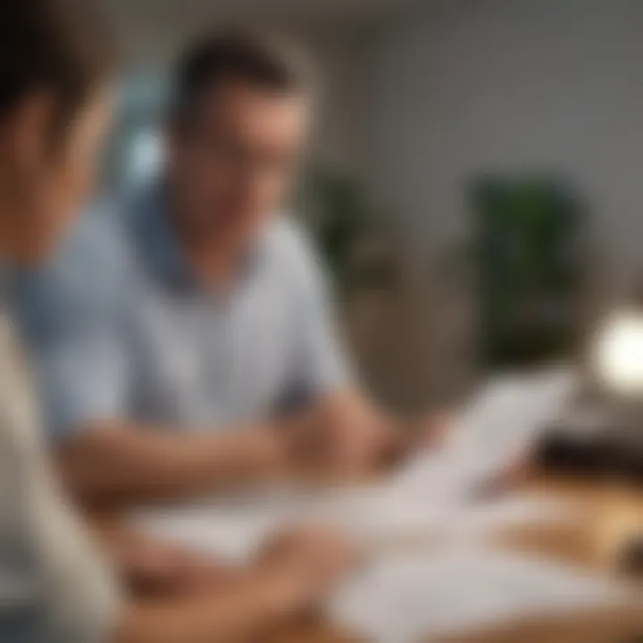 Close-up of a homeowner reviewing insurance documents