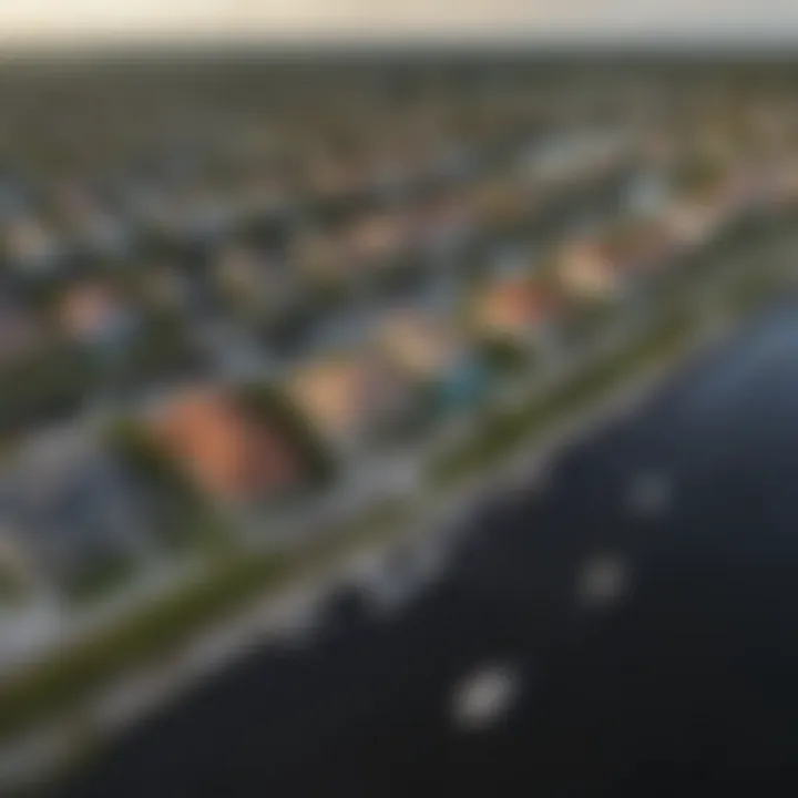 Aerial view of Cape Coral showcasing waterfront properties