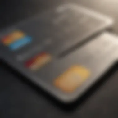 Close-up of a credit card showcasing rewards