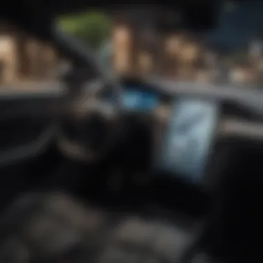 Exploring the Innovative Interior of the Tesla Model Y Close-up of Tesla Model Y's interior features