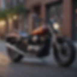 A sleek and affordable motorcycle parked on the street