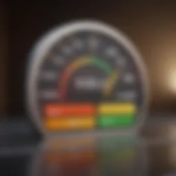 Visual representation of credit score evolution over time