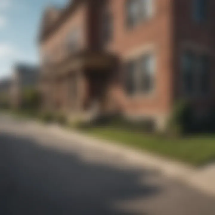 A picturesque residential neighborhood in Toledo, highlighting various styles of homes.