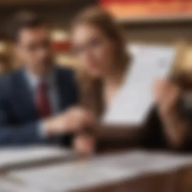 Evaluating Financial Options with the Titanium Card A professional reviewing financial documents with the Wells Fargo Titanium Card in view.